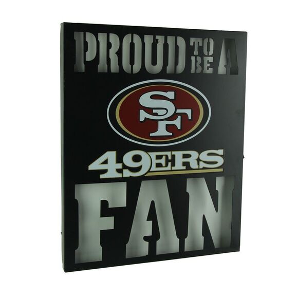 Proud To Be A San Francisco 49ers Fan Cutout Metal Wall Sign - Picture 1 of 3